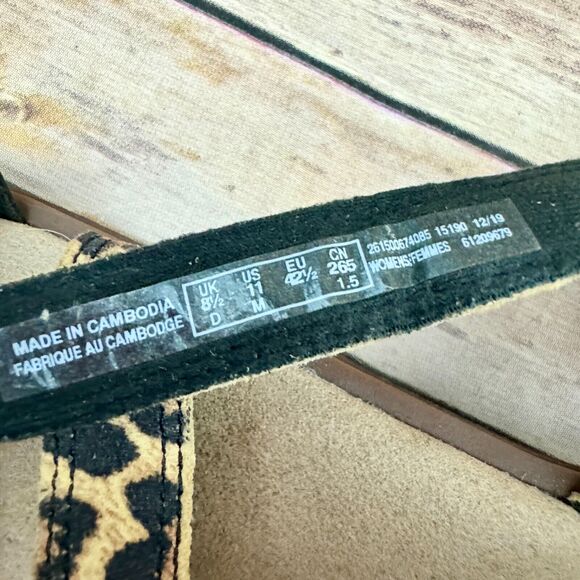 Clarks Collection Womens Declan Spring Leopard Print Sandals 11 - Picture 7 of 7